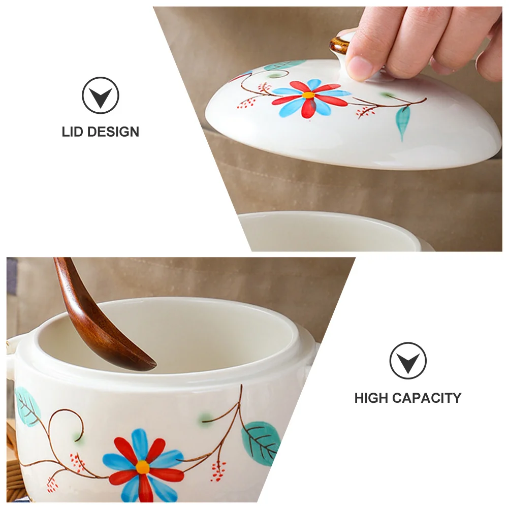 

Керамическая банка для тушения, большая емкость, кухонный держатель для приправ, соль, перец, чили, горшок для тушения, банка для приправ