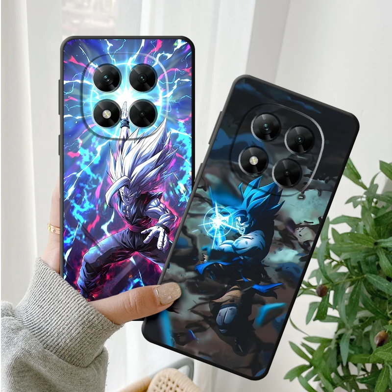 ドラゴンボール 孫悟空 ハンサム ブラック ソフトフォンカバーケース Xiaomi Redmi Note 7 8 9S 12s 10S 11s 13 14 Pro Plus 9 10 11 12 Pro用