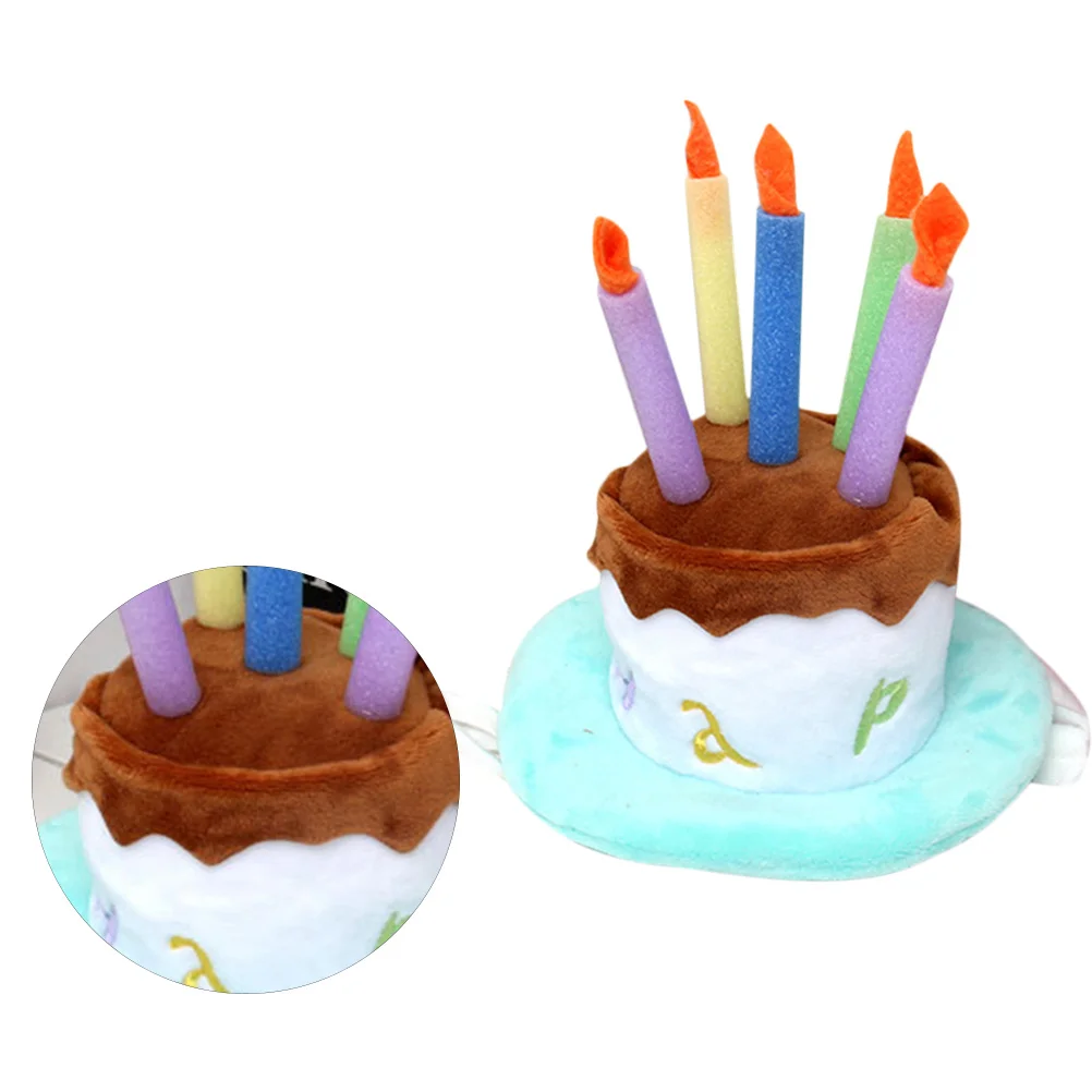 

Comfortable Pet Birthday Hat Cartoon Style Adjustable Under Chin Strap for Dog Cat Party Photo Events Dog Birthday Hat