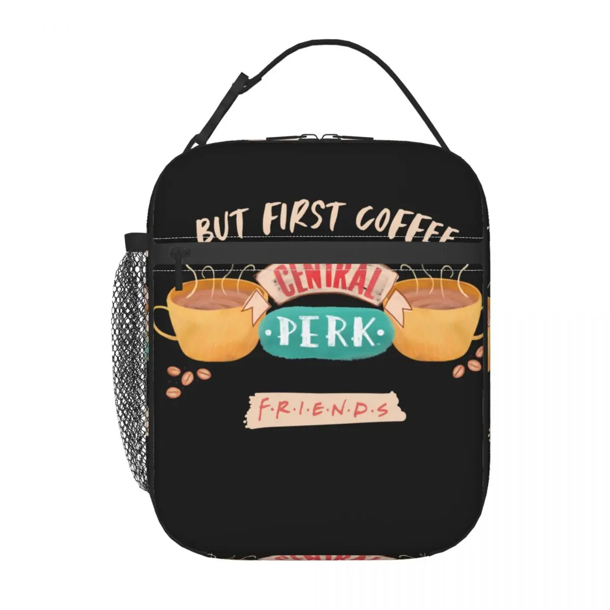 Insulated Lunch Box Central Perk Friends Accessories But First Coffee Food Box Y2K Thermal Cooler Bento Box For School