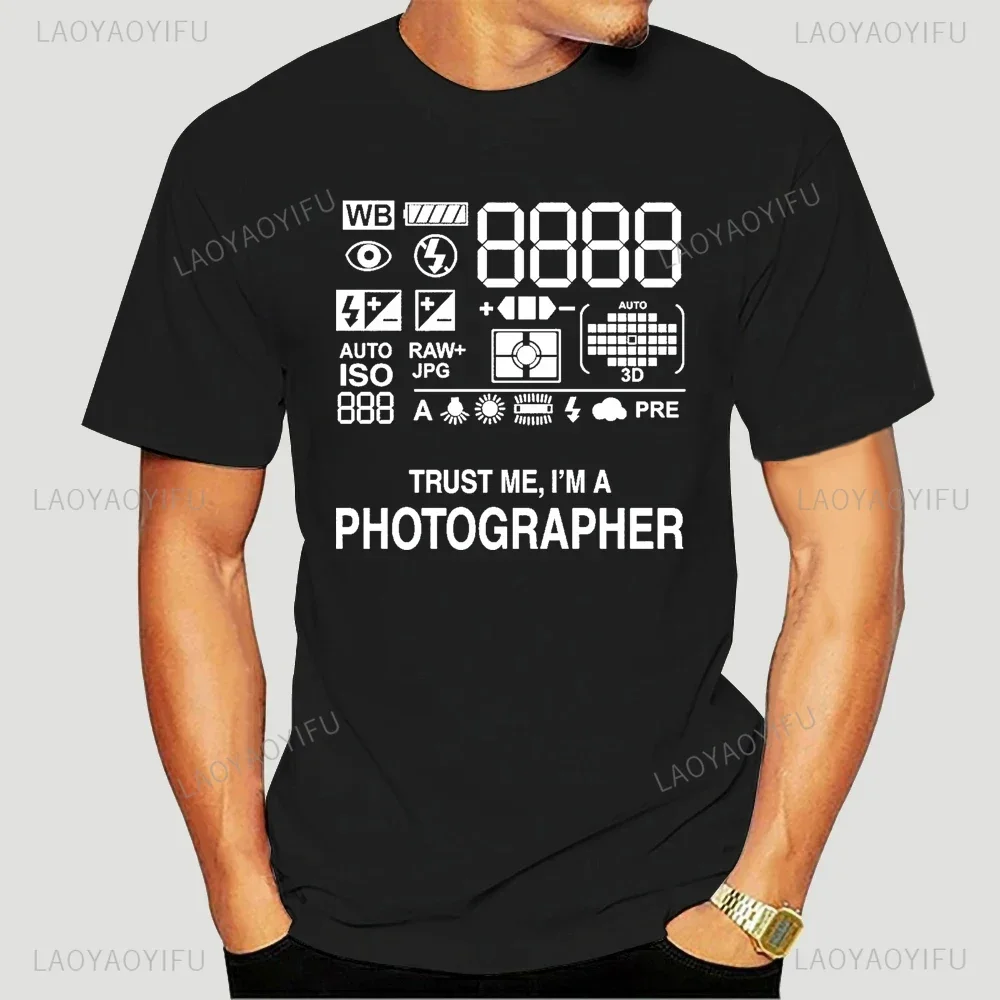 Photographer Camera Men Letters T Shirt Premium Photography Gift Women Print Shirt Funny 9177A Summer Casual Fashion Tops