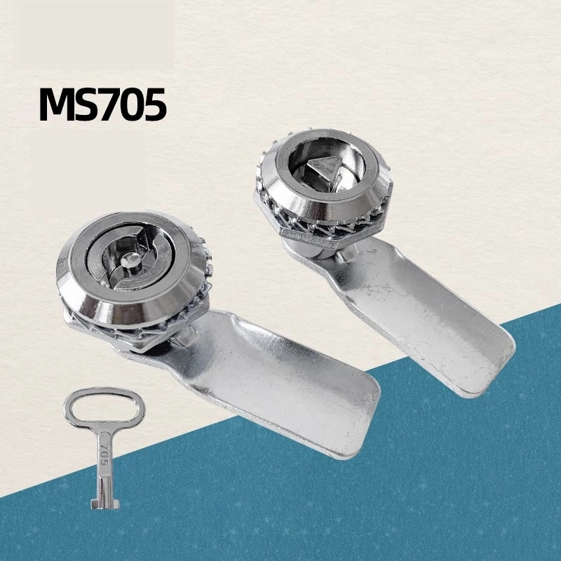 MS705 triangular cylindrical rotating tongue lock distribution box, stainless steel electricity meter box door lock