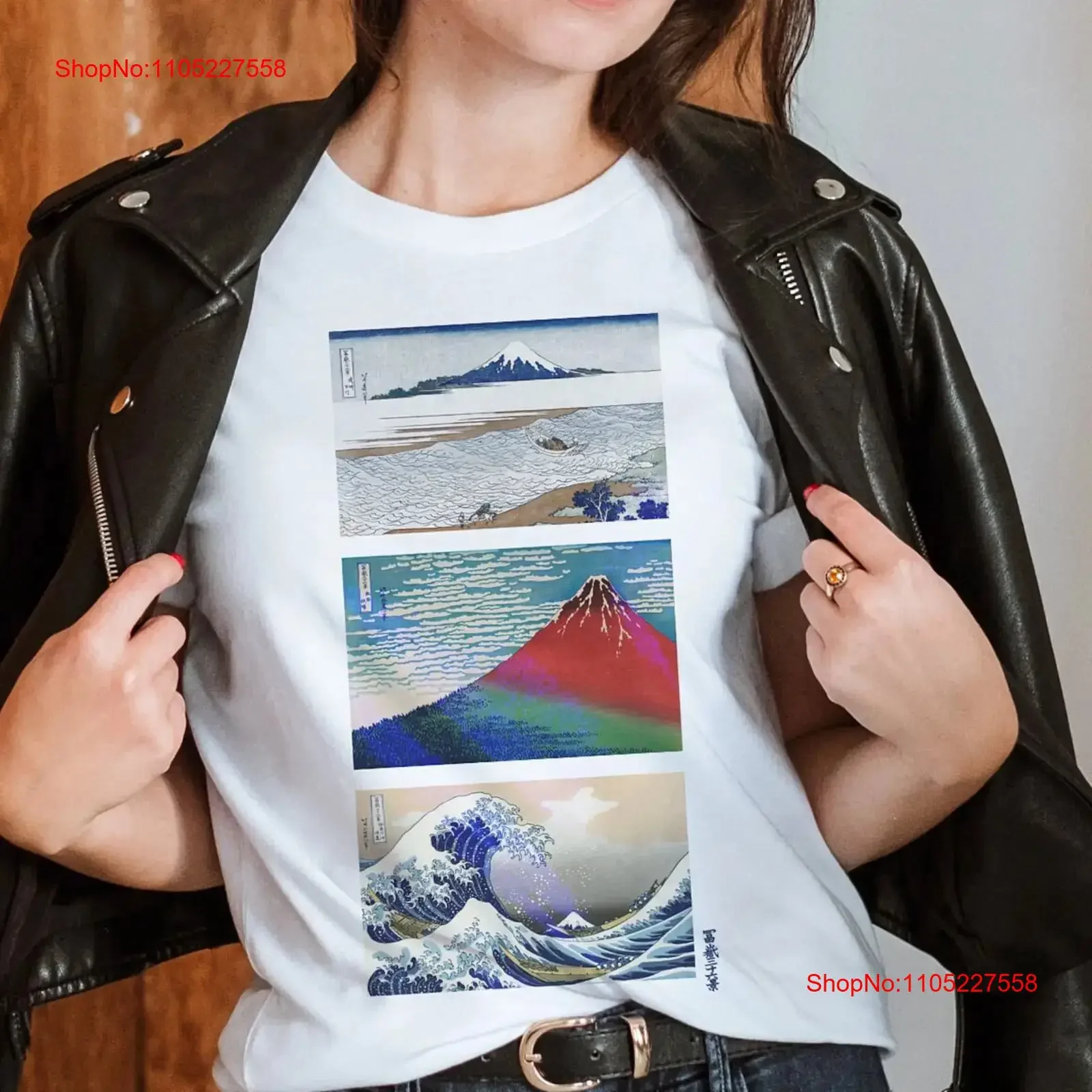 The Great Wave off Kanagawa shirt Vintage Ukiyo e ArT T Hokusai Japanese Artsy Painting Clothing Mt Fuji fugaku 36 Kei vintage