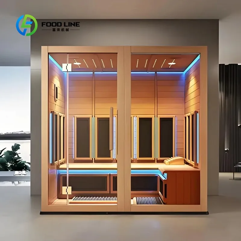 Customized Wooden Cube Sauna Room With Corner Design And Waterproof Roof For All Season Backyard Use Bulk Purchase Offer
