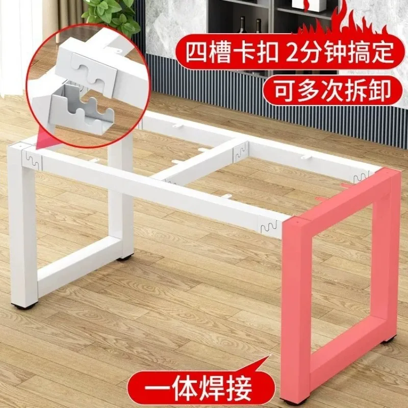 Wrought Iron Metal Table Leg Support Bracket, Base Stand for Workbench, Bar Counter, Office Computer Desk and Rock Slab Table