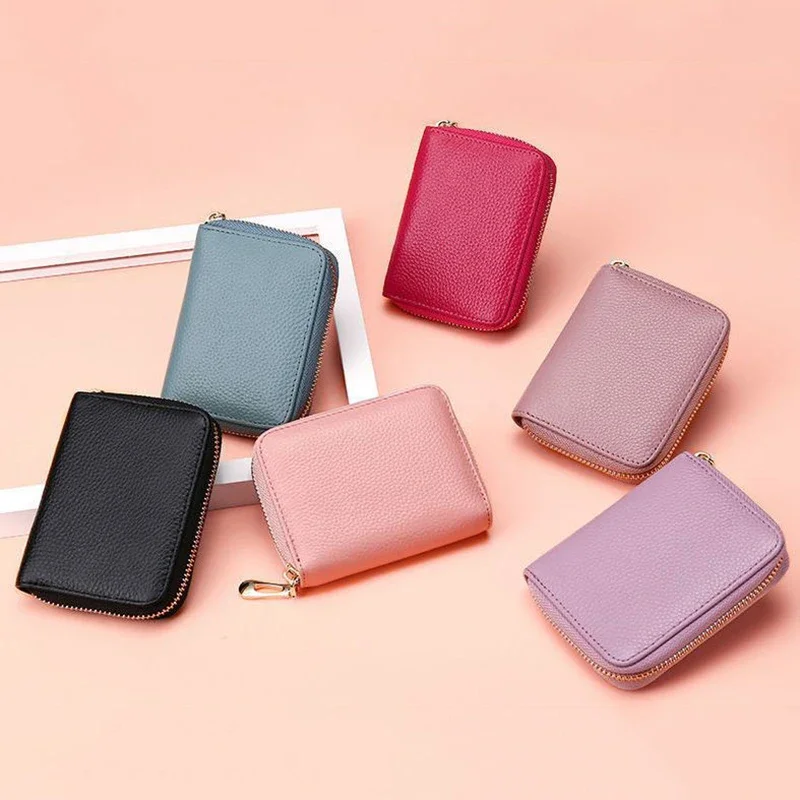 ID Card Holder Cover Coin Pouch New 20 Slot Cards Holders PU Business Bank Credit Bus Anti Demagnetization Wallets Bag Organizer