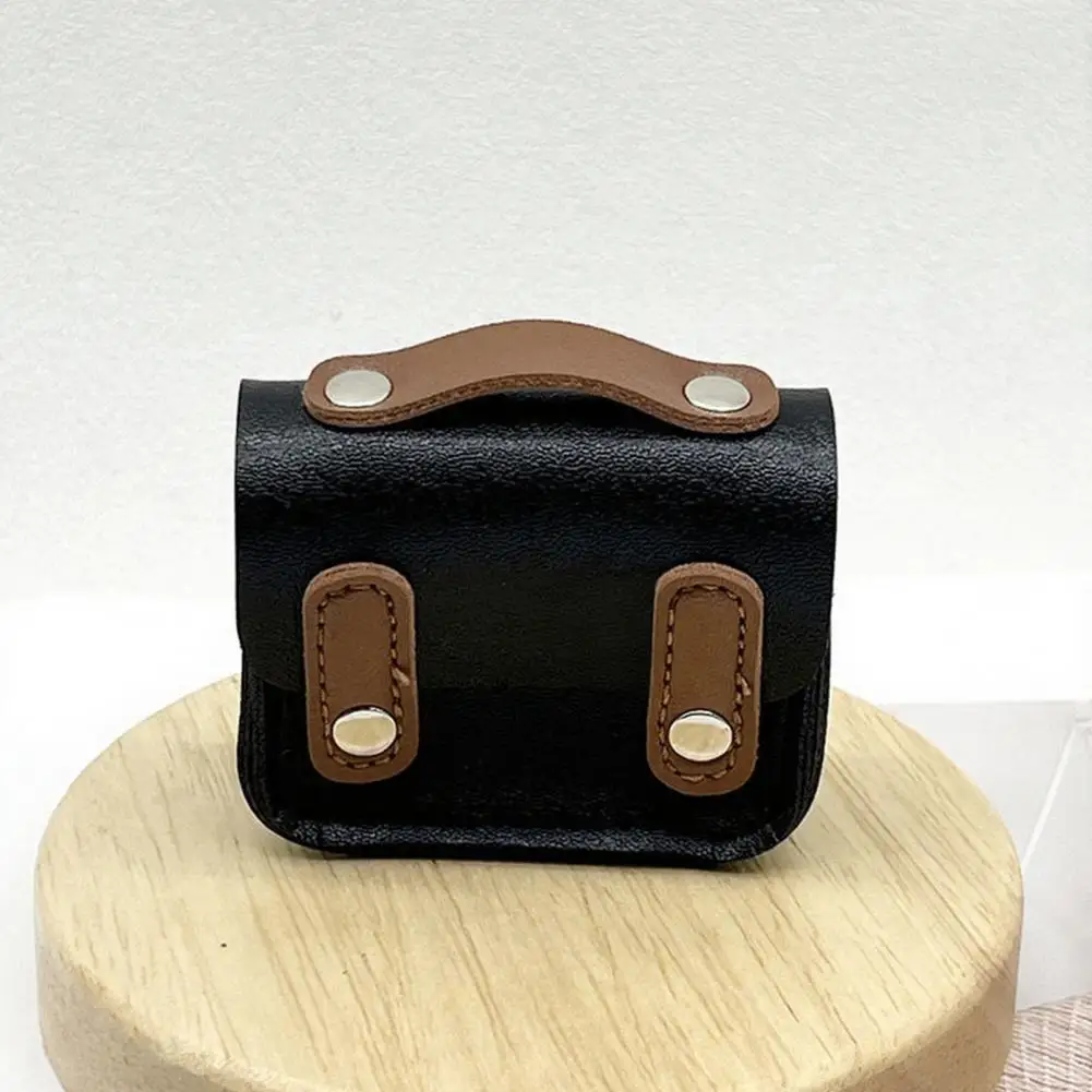 Portable Coin Holder Mini Handbag Coin Purse with Buttons Retro Tiny Coin Case Portable Small Pouch for Earbuds Coins Storage