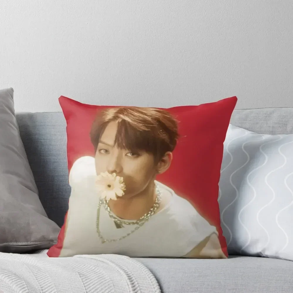 

Minhyuk with flower ver. 2 Throw Pillow christmas cushions covers ornamental pillows Sofas Covers pillow