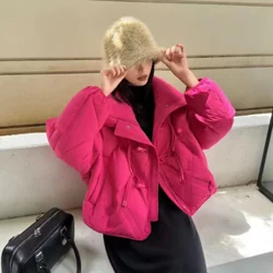 Winter Warm Coat Stand-up Collar Thickened 90 Duck Down Short Parker Coat 2024 New Fashion Sweet Girl Sense Bread Down Jacket