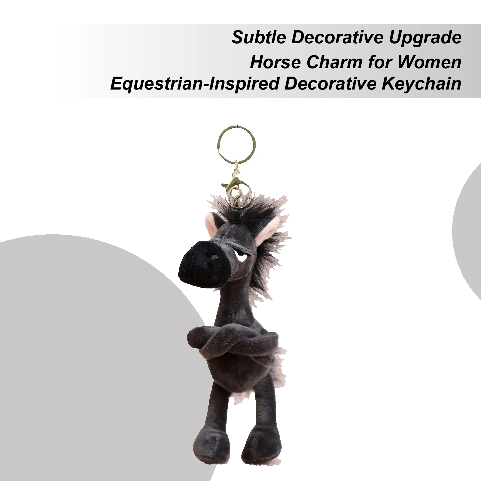 Porte-monnaie cheval en peluche douce, breloque de dessin animé, souvenir individuel léger, année 2026 du cheval, porte-clés pour la famille et les amis