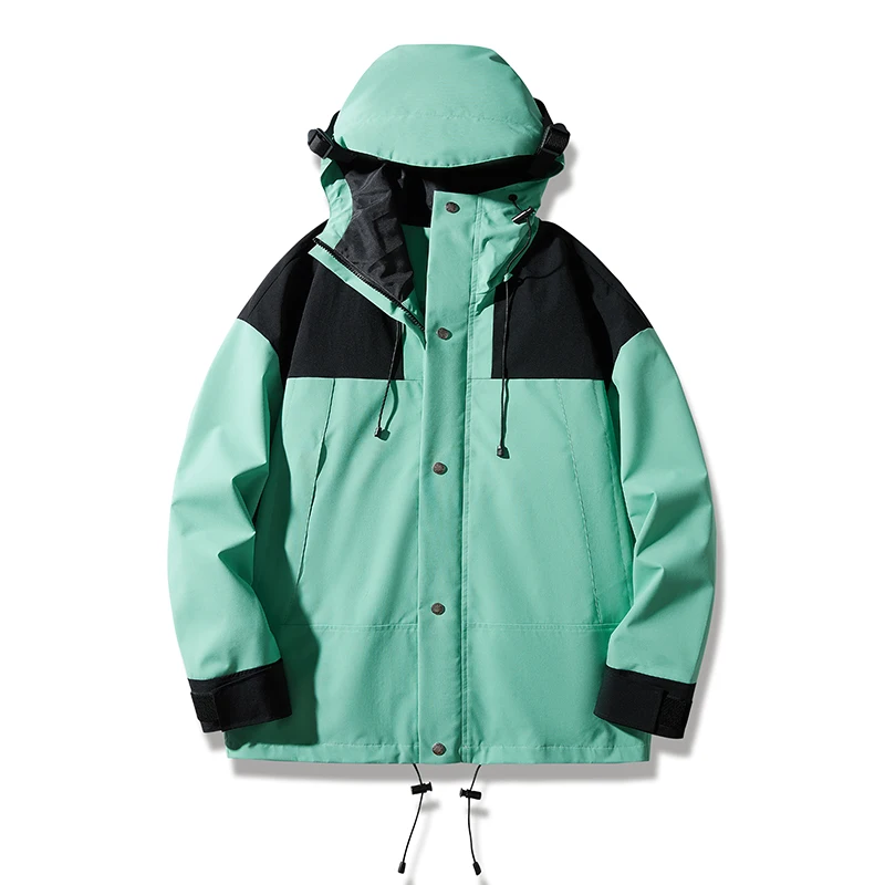 Spring Autumn Men Outdoor Coat Green White Beige Black Yellow Pink Hooded Jackets Urban Adventure Spirit Outerwear Leisure Look