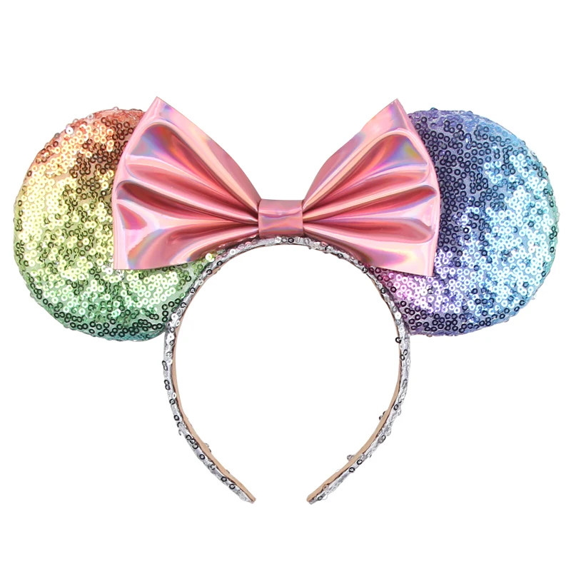 Big Size Classic DOT Bow Minnie Mouse Ears Headband Women Party Girl Hairband Hot Festival Disney Park Trip DIY Hair Accessories