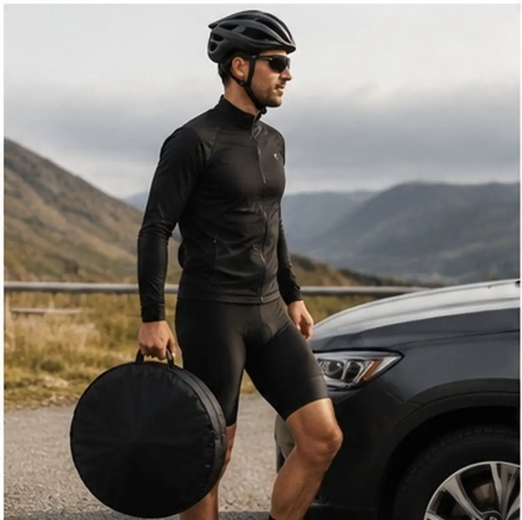 26 Inch Cycling Wheel Bag High Quality Large Volume Bike Storage Pouch for Folding Bikes with Tool Phone Key