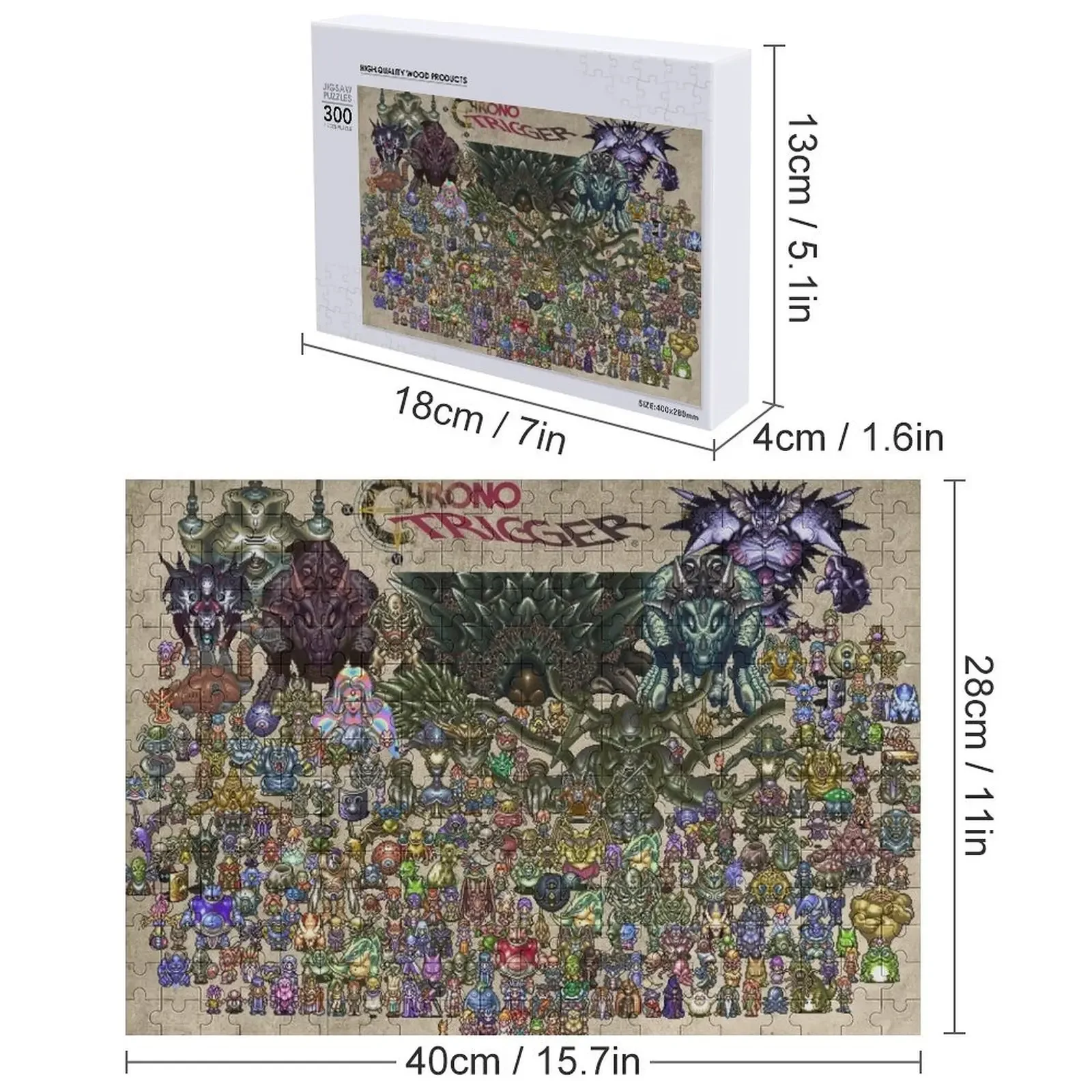 كرونو الزناد خلفية تصميم بازل قطع شخصية خشبية الحيوان الكبار لغز خشبي #5
