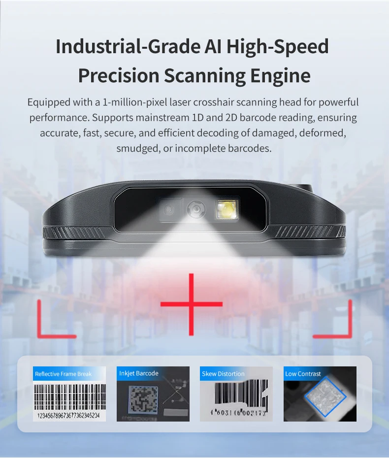 PDA 4+64GB 6Inch Rugged Android 14 GMS Barcode Scanner Ultra High Scanning Performance for Warehousing Retail Manufacturing