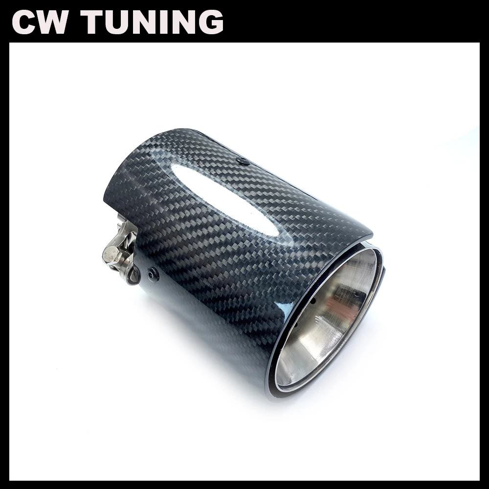 

1 Pcs M135i M140 M235i M240i M335i M340i M435i M440i Glossy Carbon M Performance Exhaust Muffler Pipe For M2 M3 M4 Muffler Tips