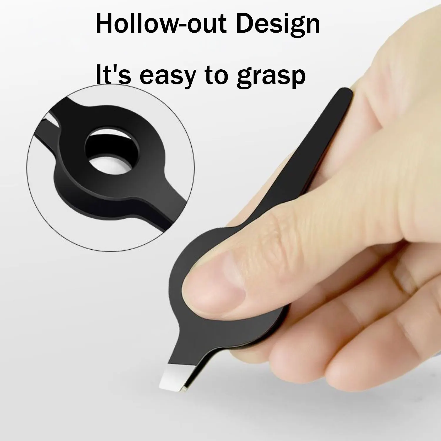 豚毛バリカン斜めピンセット中空ハンドル付きプロフェッショナル眉毛顔の毛リムーバー実用的な美容ツール私のため