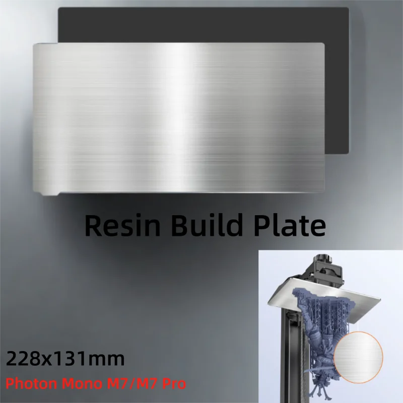 

2PCS Photon Mono M7 Resin Build Plate Spring Steel Flexible Plate w/ Magnetic Base for Anycubic Mono M7 Pro 3D Printer 228x131mm