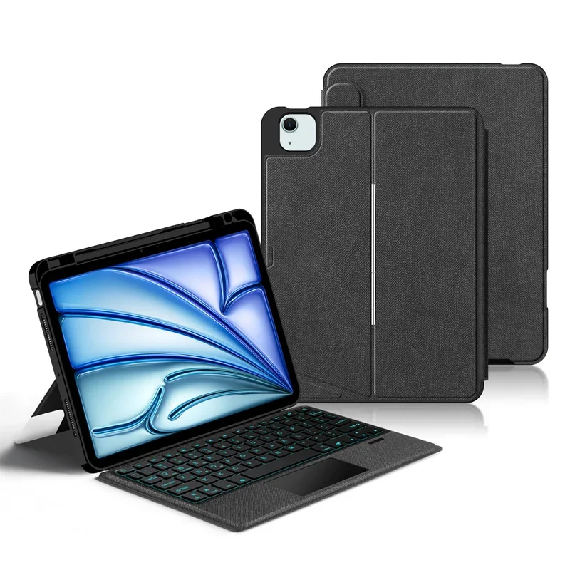 capa de teclado magnetica para ipad air capa trackpad retroiluminada ar geracao m2 11 2024 funda 01