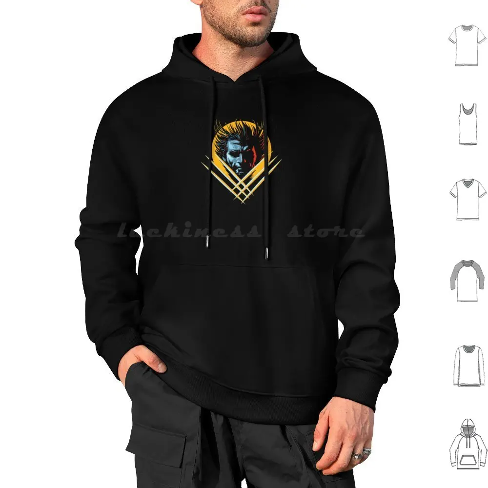 Sudaderas con capucha Logan's Claws de manga larga Logan Claws Adamantiun Hero Mutant Guepardo Old Man Xmen Comics Heroe