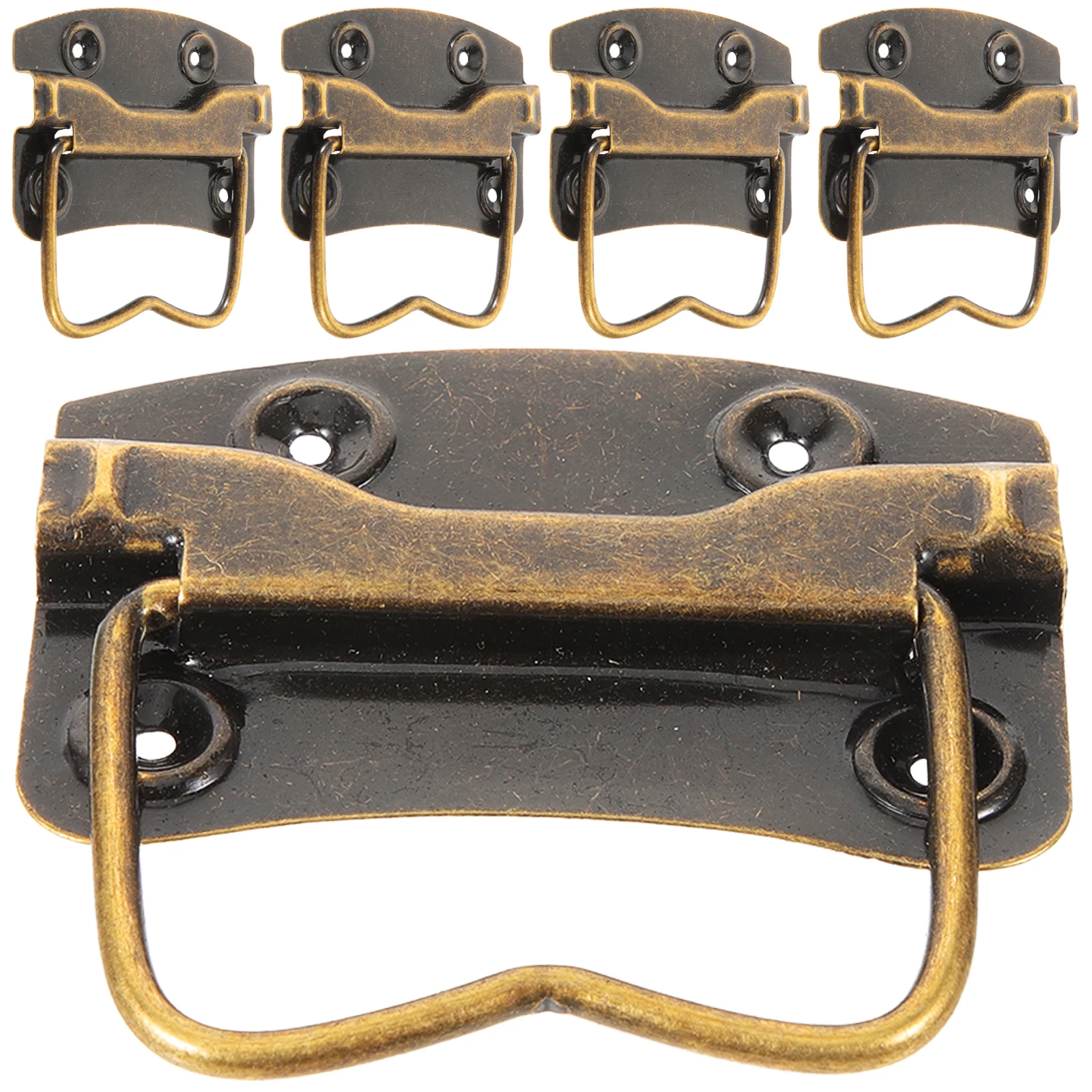 

5 pcs Classical Vintage Box Chest Wooden Case Handle Hardware Durable Easy Install Premium Wooden Box Handle Iron