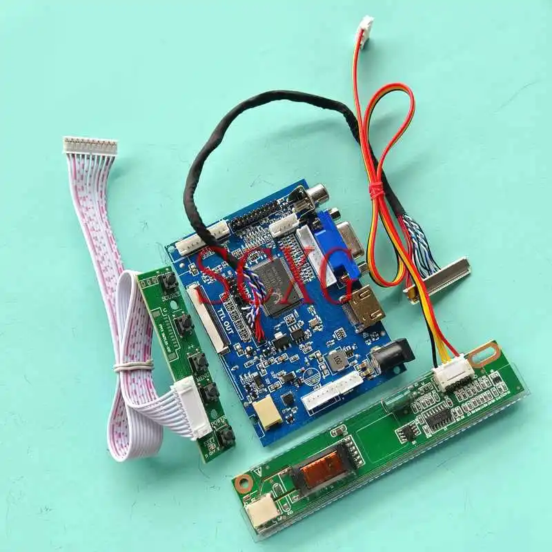 For LP141WP1 QD14TL03 Laptop Display Screen Controller Board 1440*900 LVDS 30 Pin AV VGA HDMI-Compatible DIY Kit 1CCFL 14.1