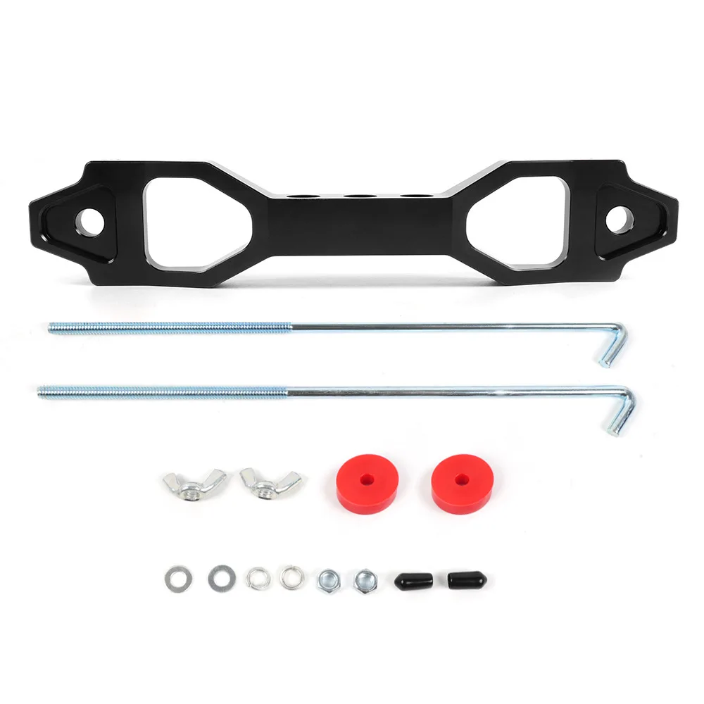 Car Battery Hold Down Bracket Kit - Long/Short Version with J Hook & Bolt Set, Universal Fit
