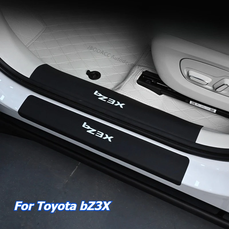 

For Toyota bZ3X 8Pcs Car Door Sills Stickers Decals Leather Anti-Scratch Protector Cover Car Dustproof Decoration Accessories