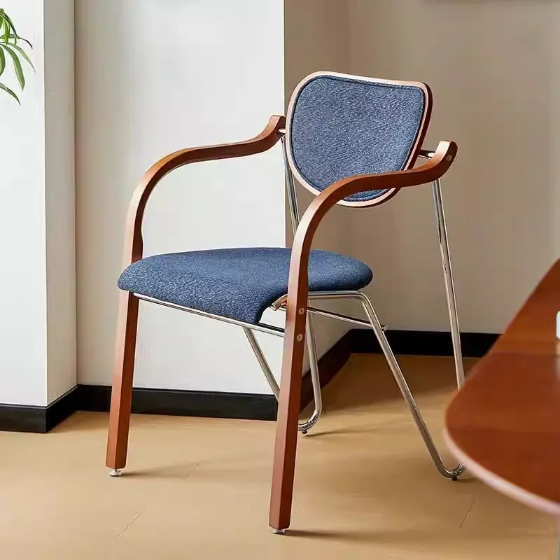 

Antique Bauhaus Dining Chair Household Backrest Solid Wood Dining Table And Chairs Iron Designer Retro Wabi-sabi Style Chair