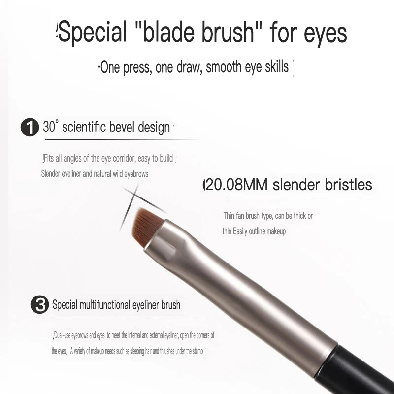 Kremowy eyeliner Unny niełatwy do rozmazania, wodoodporny i długotrwały. Pędzel do eyelinera w kremie, brązowa paleta cieni do powiek