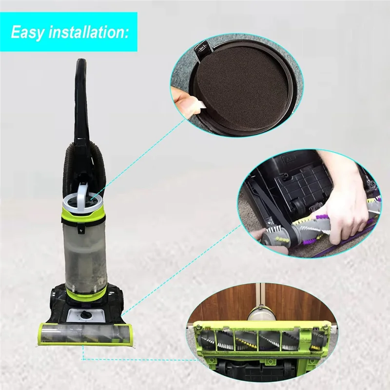 GTBL Brush Filter Set For Bissell Cleanview Swivel Pet Crosswave 2252 2486 2488 2489 2253 2254 2258 Vacuum Cleaner
