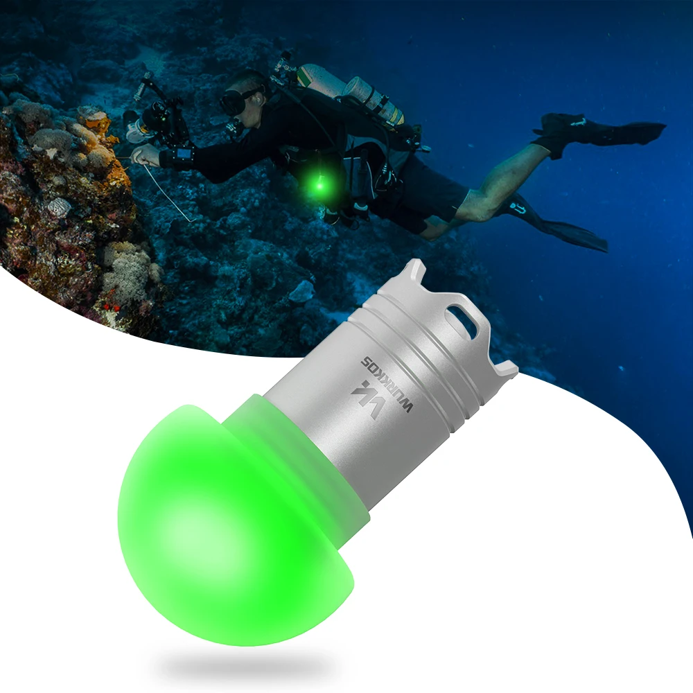 Wurkkos DL04 Diving Flashlight RGB Signal Light IPX8 Waterproof Jellyfish Design for Camping Swimming Emergency Visibility