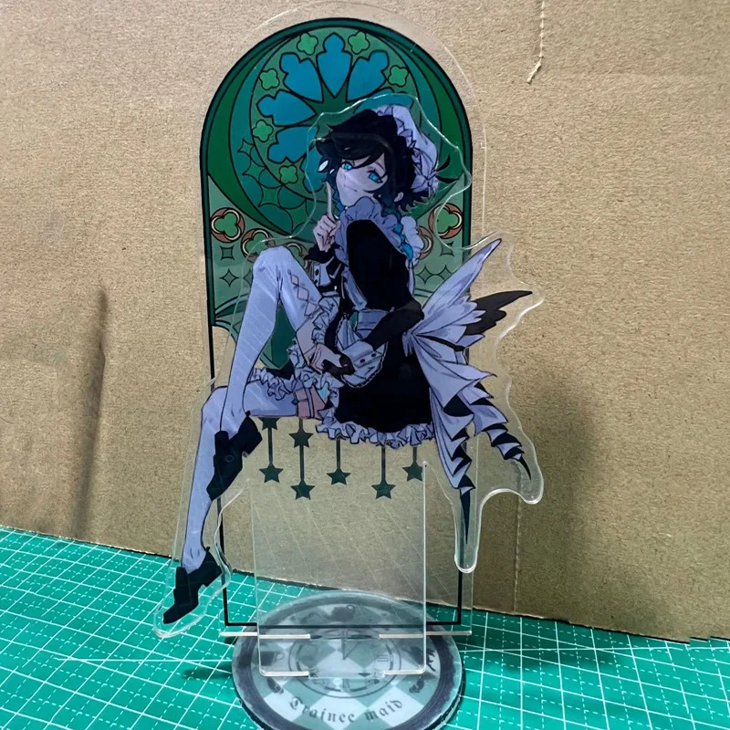 Anime Figure Genshin Impact Diluc Venti Xiao Zhongli Scaramouche Heizou Cyno acrilico Stand modello piatto Desk Decor Sign Fans Gift