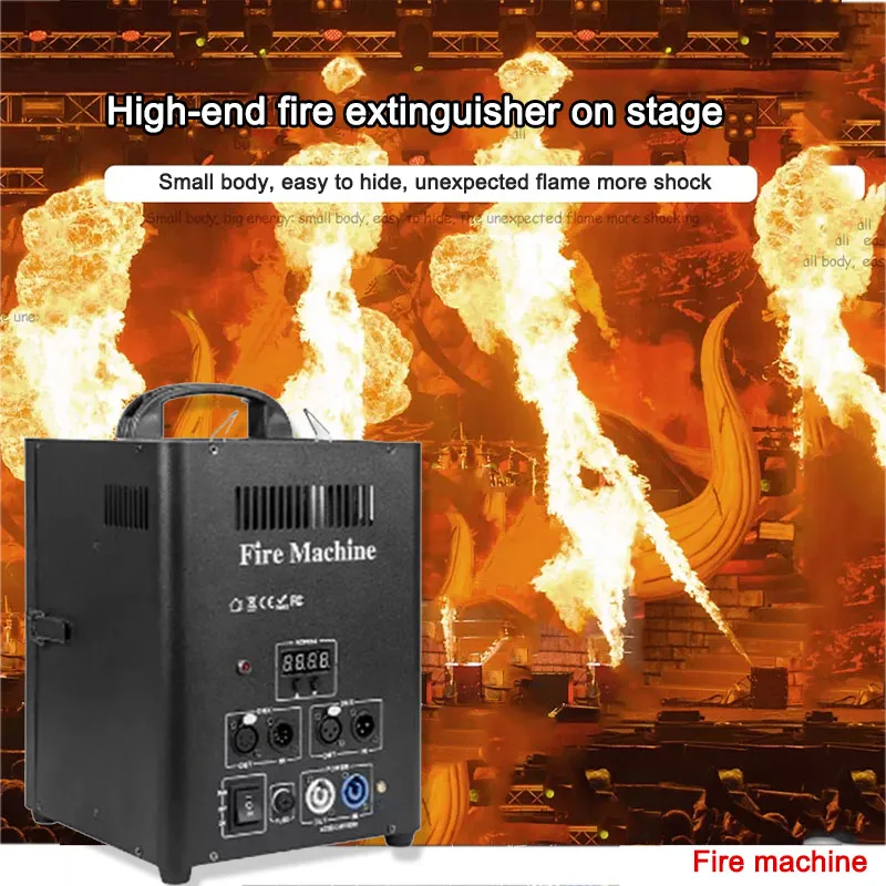 2 Heads Efficient Flame Machine Stage Flamethrower Electric Pulse Lighter With DMX512 Control & LCD Display For Event Atmosphere