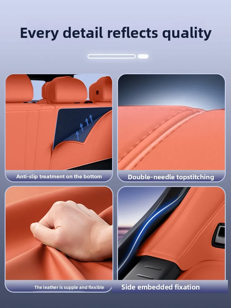 لـ BYD Sealion 8 2025 حصيرة صندوق السيارة ذات التغطية الكاملة، ملحقات تعديل DMP/EV من الجلد الصديق للبيئة #4