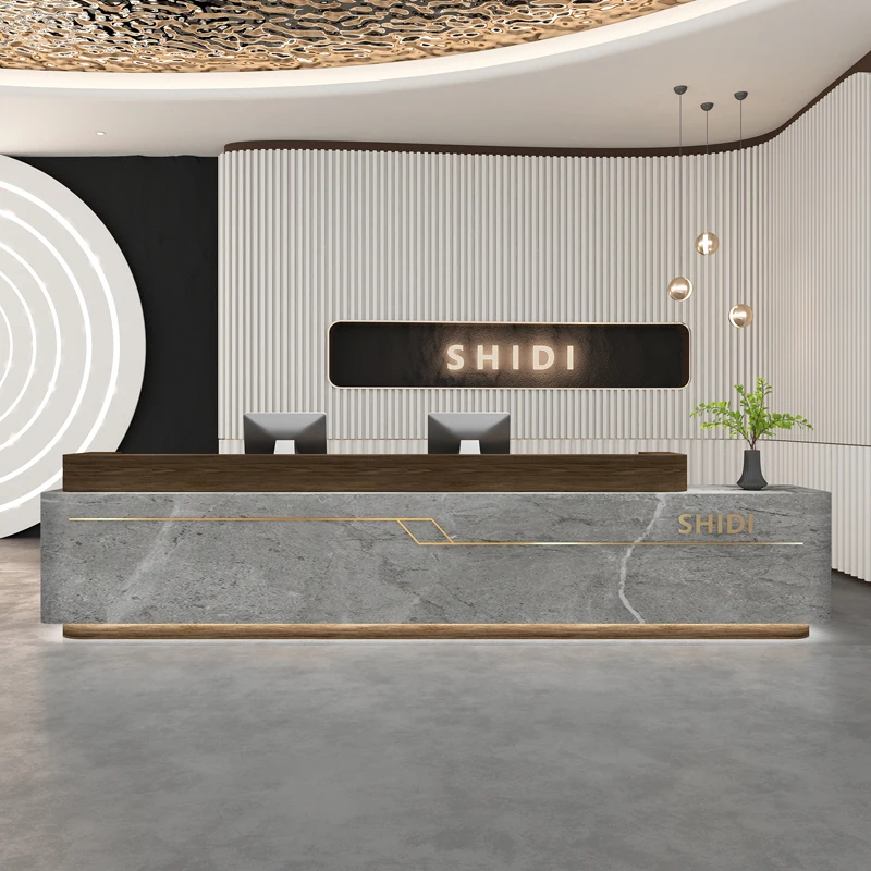 Meuble de Réception Moderne sur Pied, Pupitre, Accessoires de Restaurant