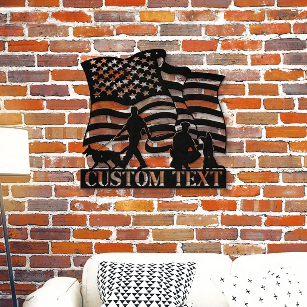 

Custom Sign Classic Metal Sign Personalized with Text for Patriotic Wall Hanging Ideal Gift for Law Enforcement