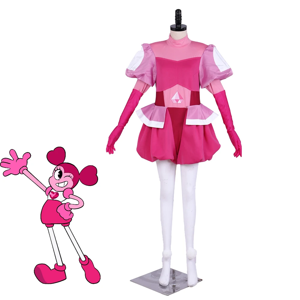 

Steven Universe Spinel Gem Cosplay Costume Woman's Pink Uniform Halloween Party Cos Outfit