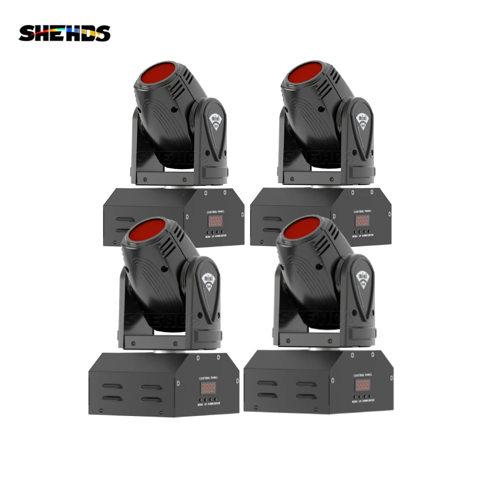 

SHEHDS 4PCS Led Mini 10W RGBW Spot Beam Moving Head Light dimmable for DJ Disco Party Stage Equipment