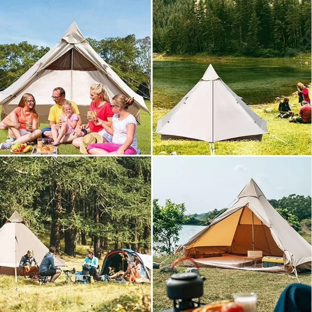 Imagem -05 - Barraca de Campismo ao ar Livre Oxford Bell Yurt com Ventilação Fresca Janelas e Portas de Mosquiteiro Família