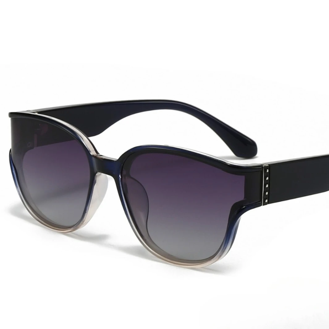 2025 New Women's Diamond-Encrusted Polarized Sunglasses - High-End Curved UV400 Protection, Fashion Street Photography Shades