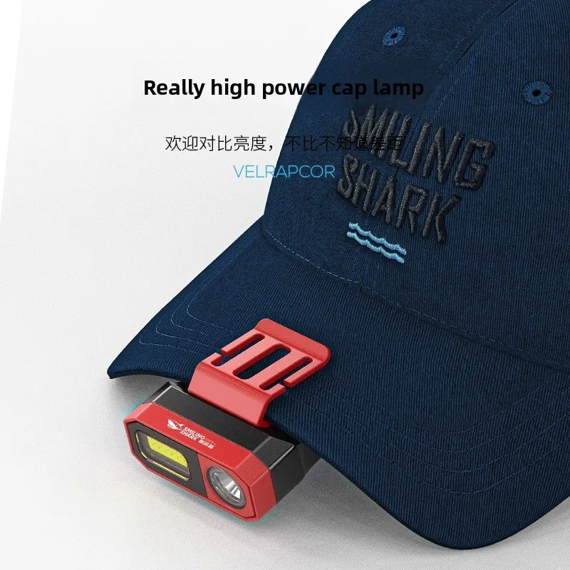 Induction Headlight Strong Light Charging Cap Clip Brim Hat Light Head Mounted Outdoor Night Fishing LED Rechargeable Portable