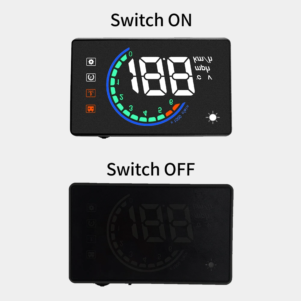 KWHUD Car Hud OBD2 Head-up Display per Toyota Corolla/Yaris/RAV4/Auris/Camry 2008-2024 benzina velocità/RPM/Volt/misuratore di temperatura dell\'acqua