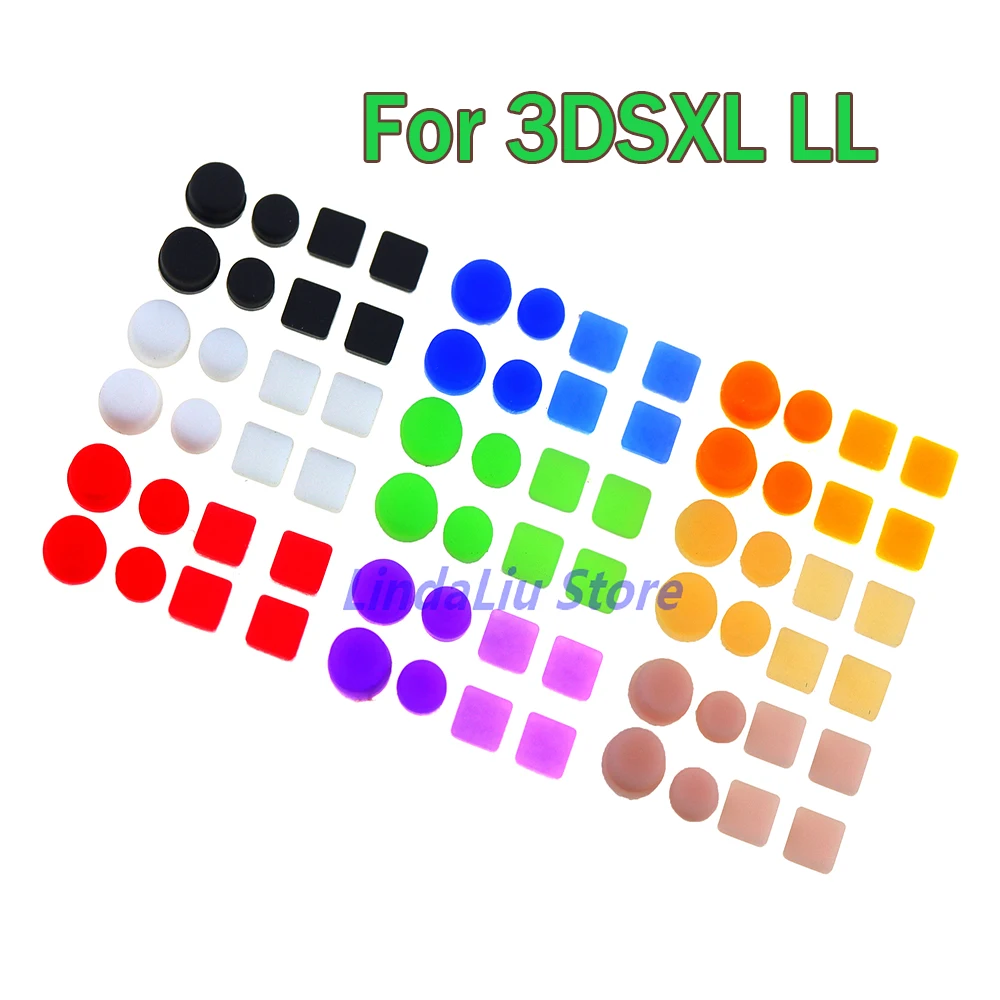 50sets Replacement for 3DS XL LL Screw Feet Cover Rubber Set for 3DS XL 3DS LL Screw Hole Rubber Feet Cover