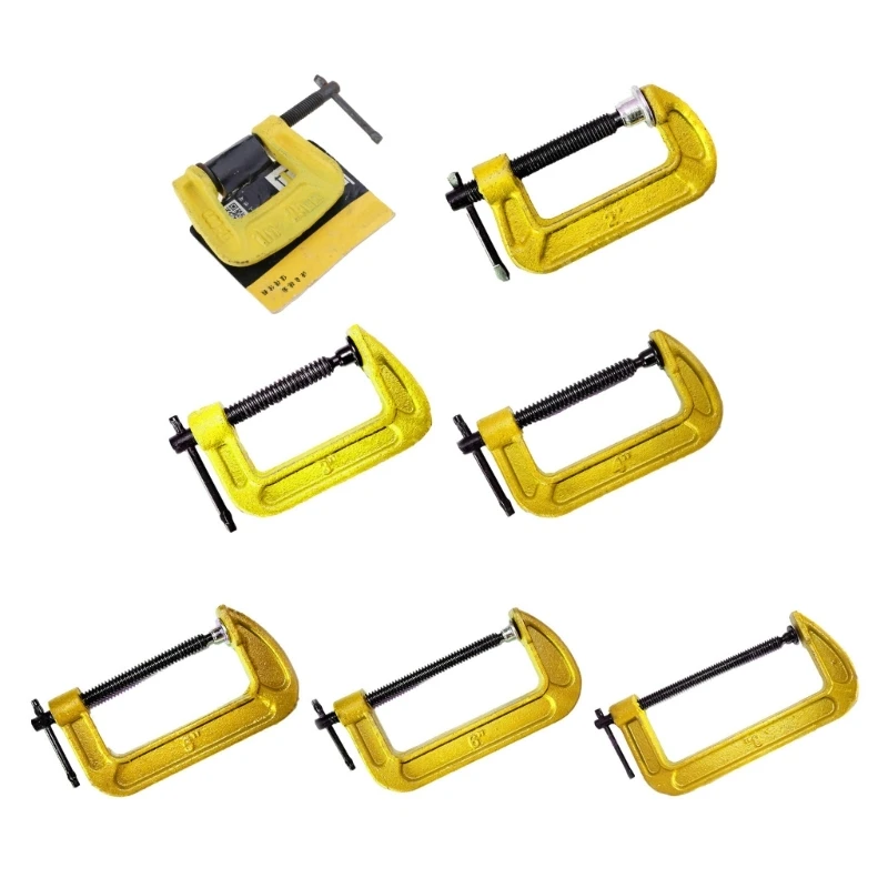 Strong and Durable C Clip Woodworking Clamps Essential Clamping Device 1/2/3/4/5/6/8inch Jaw Opening Sliding for DropShipping