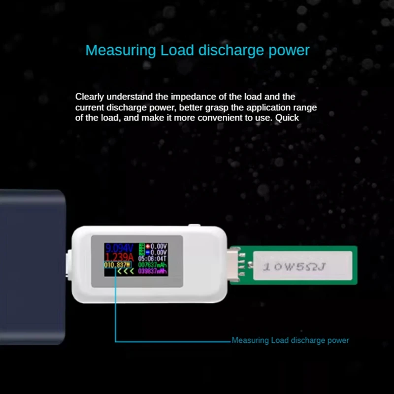 Type-C Tester DC Digital Voltmeter Current Voltage Meter Amp Volt Ammeter Detector Power Bank Charger Indicator