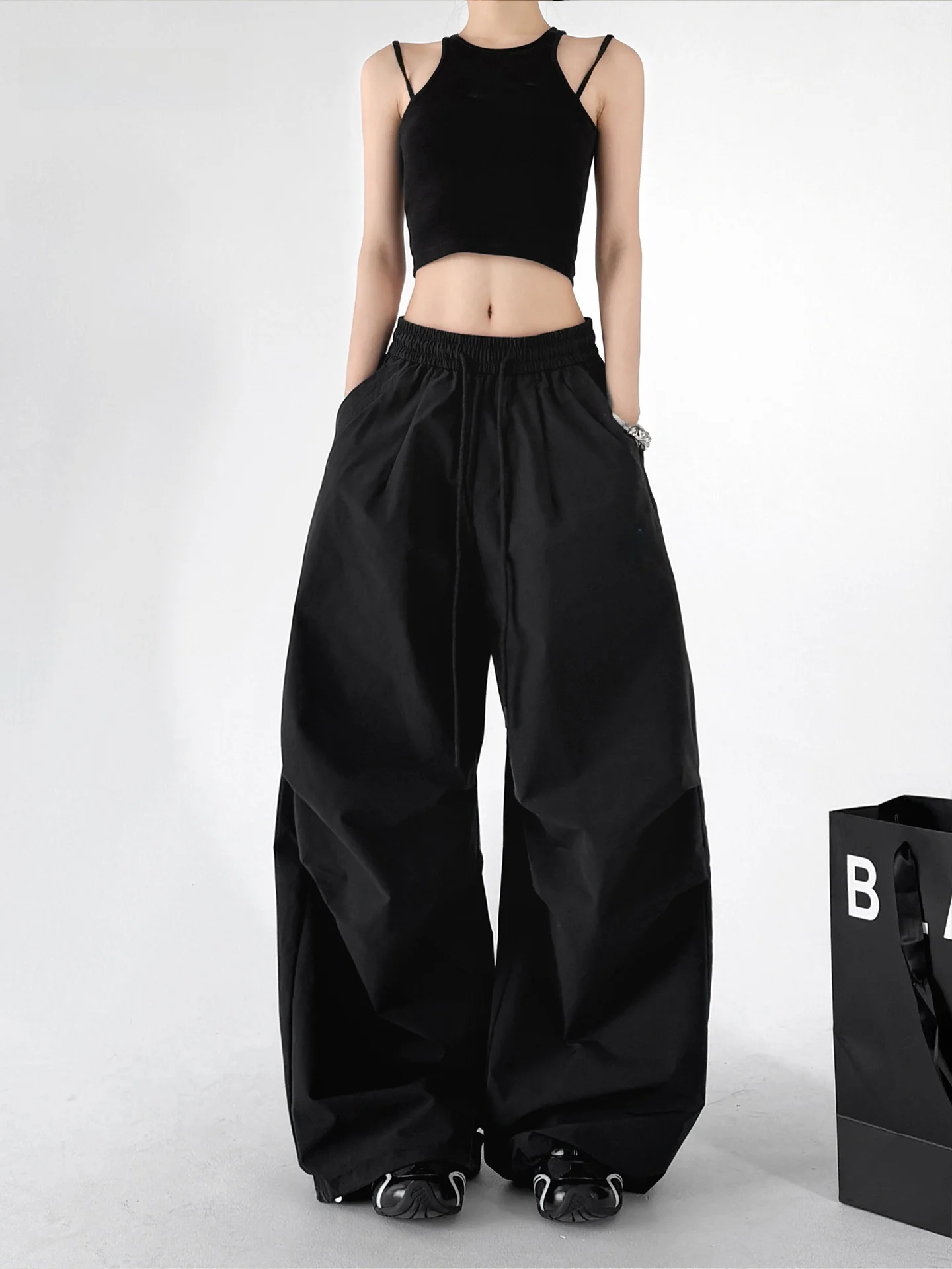 

High Waist Loose Wide Leg Casual Pants for Women Summer 2026 New Style Extended Lengthened Slimming Comfortable Trousers