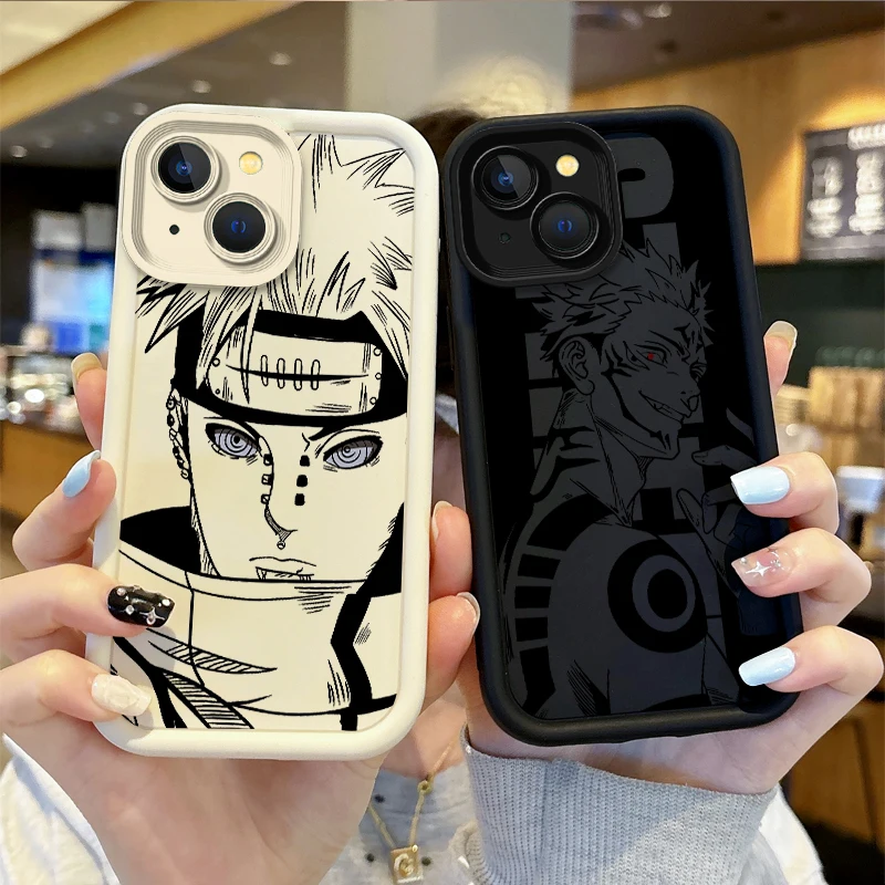 Funda de teléfono lisa de Anime n-naruto para iPhone, 15, 14, 13, 12, 11 Pro Max, 15, 14, 8, 7, 6 Plus, X, XS, Max, 8, 7, funda de silicona a prueba de golpes