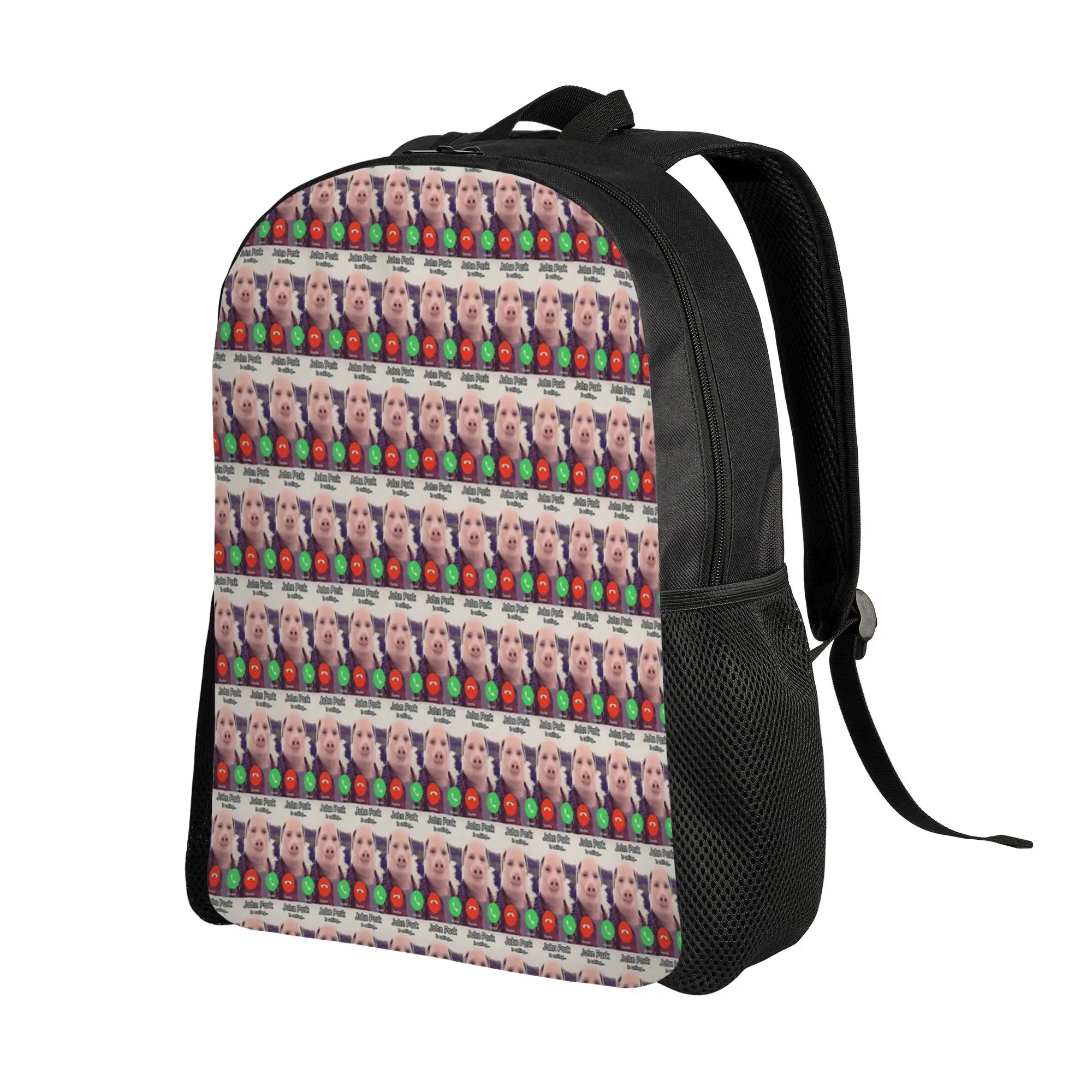 John Pork Is Calling Backpack Boy  Soft Backpacks Polyester Leisure School Bags Workout Designer Rucksack