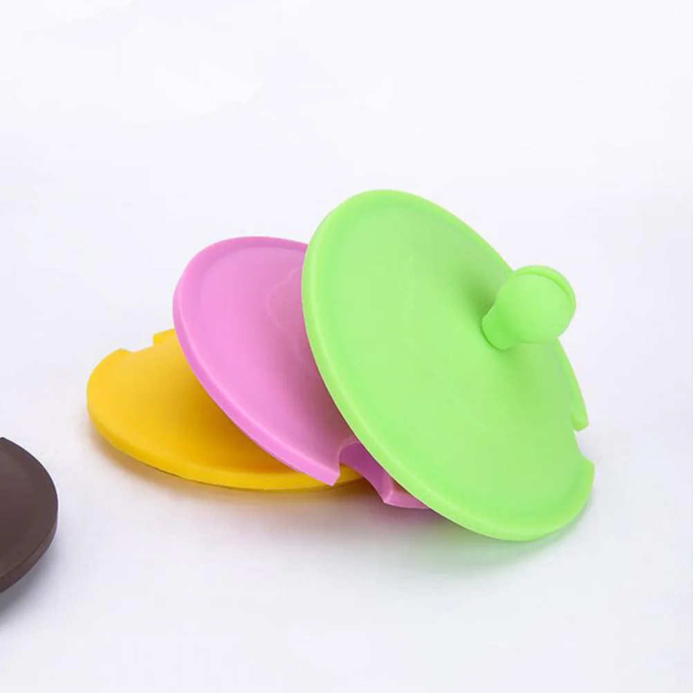 

5pcs Silicone Cup Lids Leakproof Reusable Mug Cover With Spoon Gap For Coffee Tea Hot Drink Lid Dust Fly Protection Cup Lids